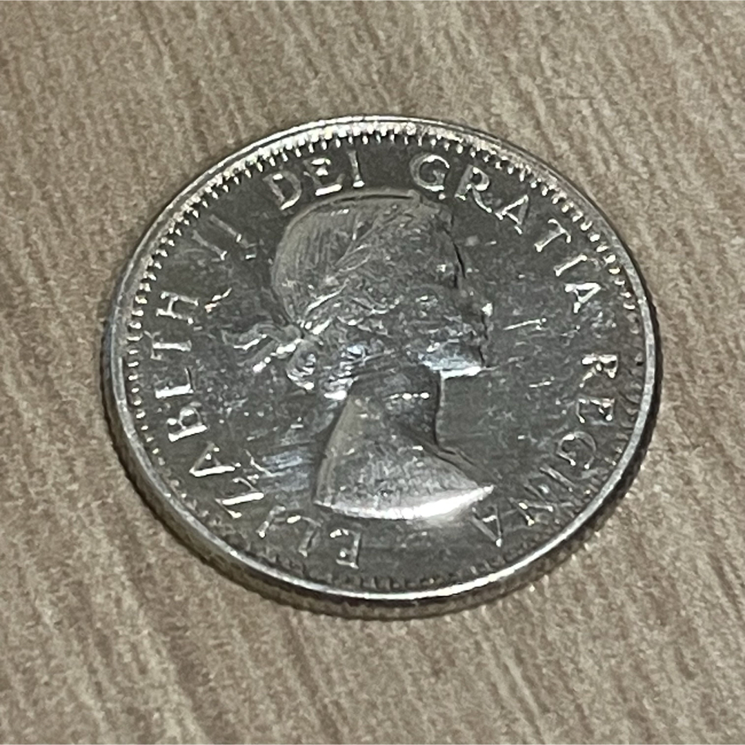 海外アンティークコイン カナダ 10セント銀貨 硬貨 エンタメ/ホビーの美術品/アンティーク(貨幣)の商品写真