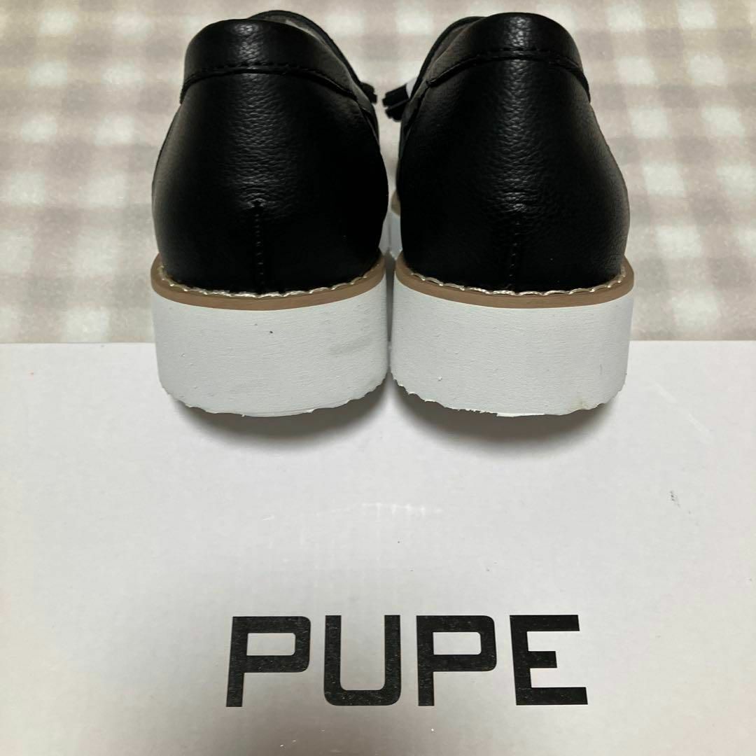 プーペ レザー タッセル ローファー ブラック レディース PUPE