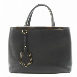 フェンディ(FENDI)のフェンディ プチトゥジュール ハンドバッグ レザー 黒 ブラック 8BH253(ハンドバッグ)