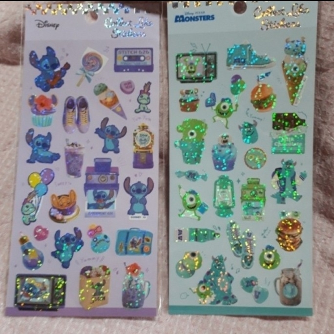 Disney(ディズニー)のキラキラ ステッカー 2枚セット インテリア/住まい/日用品の文房具(シール)の商品写真