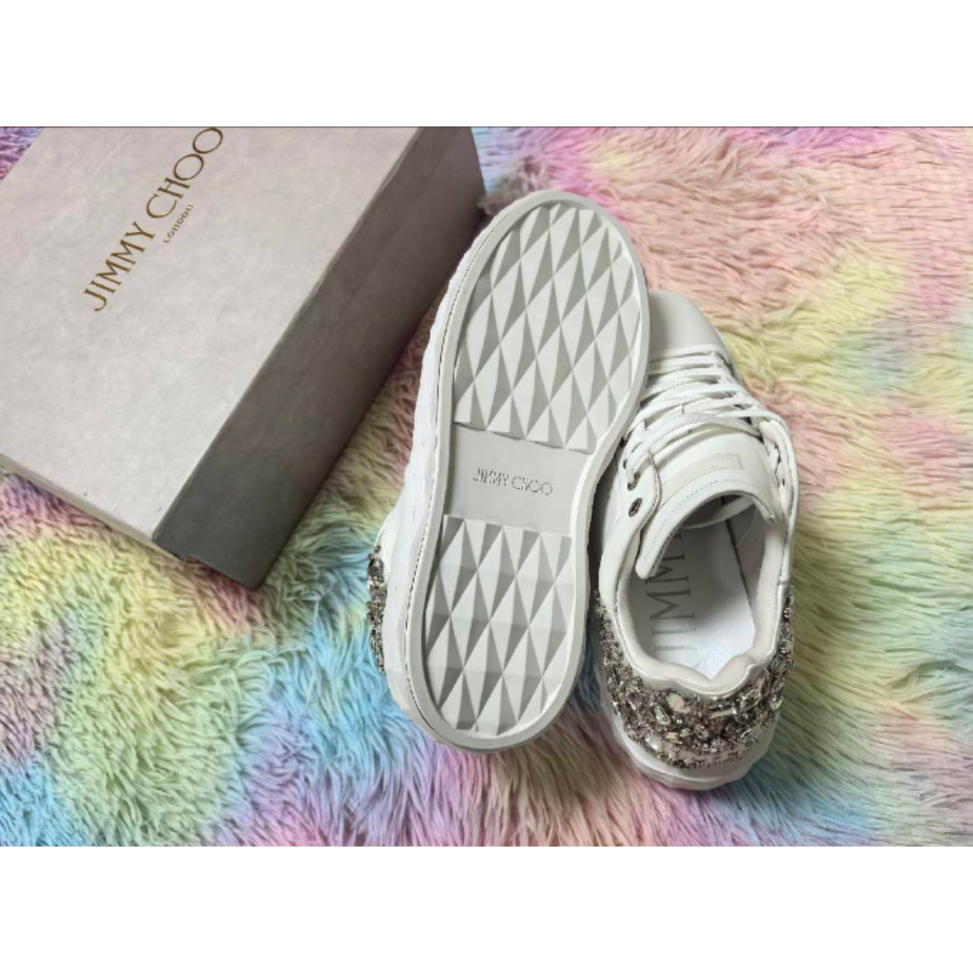 JIMMY CHOO Diamond ナッパレザー スニーカー 24CMの通販 by