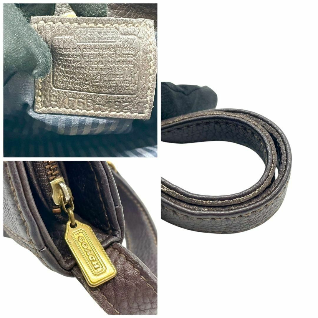 オールドコーチ ハンドバッグ 茶 ワンショルダー COACH レザー