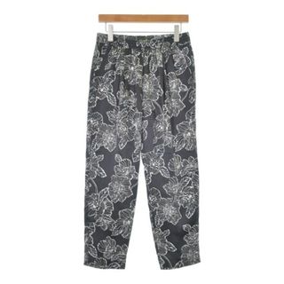 Drawer - Drawer ドロワー スラックス 36(S位) 黒x白(花柄 Drawer - Drawer ドロワー スラックス 36(S位) 黒x白(花柄
