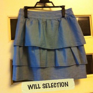 ウィルセレクション(WILLSELECTION)の★薄いデニム色ディアードスカート★(ミニスカート)