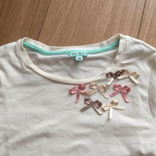 トッカ(TOCCA)のTOCCA 女児リボン長袖カットソー110(Tシャツ/カットソー)