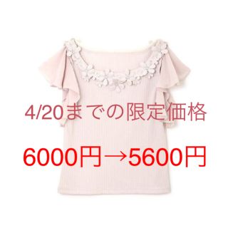 プロポーションボディドレッシング(PROPORTION BODY DRESSING)の新品プロポ☆メローオフショルテレコスカラレースカットソー☆レッセパッセアプ(カットソー(半袖/袖なし))