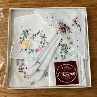 Chikazawa 刺繍入りハンカチ 4枚セット(ハンカチ)