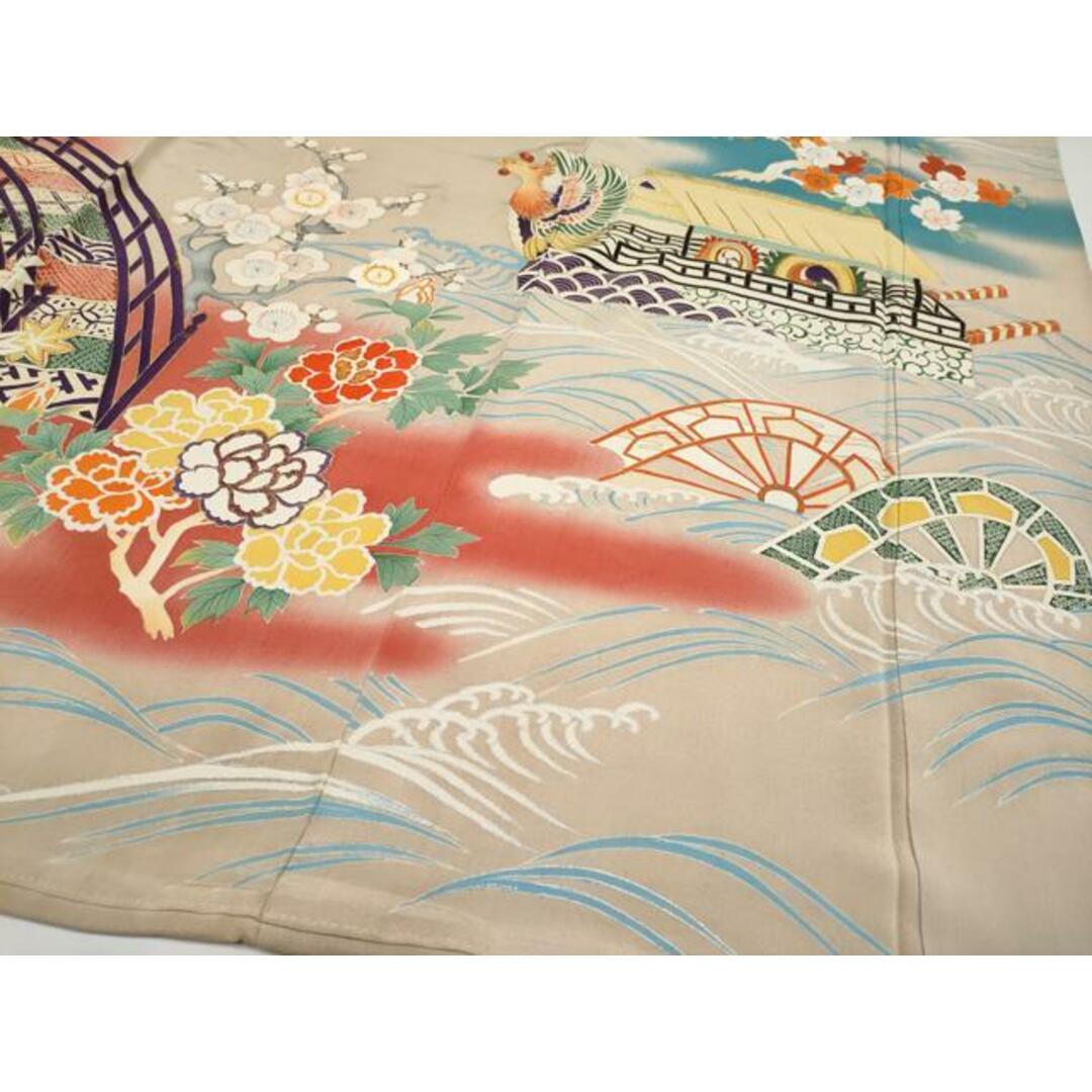 平和屋本店□極上 アンティーク 大正ロマン 振袖 駒刺繍 御所車 平和屋本店□極上 アンティーク 大正ロマン 振袖 駒刺繍 御所車