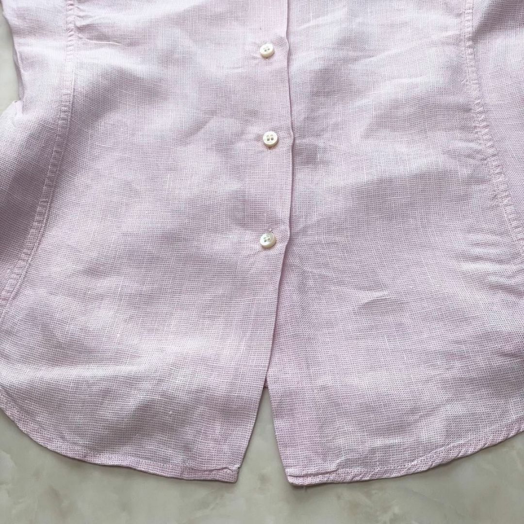 Loro Piana - Loro Piana 最高級 半袖リネンシャツ 42 麻100％ M