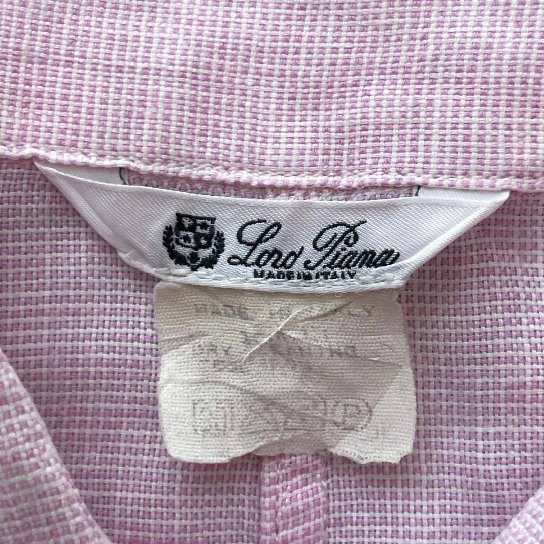 イタリア製 Loro Piana ロロピアーナ 麻 リネン 半袖シャツ 42 Loro Piana - Loro Piana 最高級 半袖リネンシャツ 42 麻100％ M