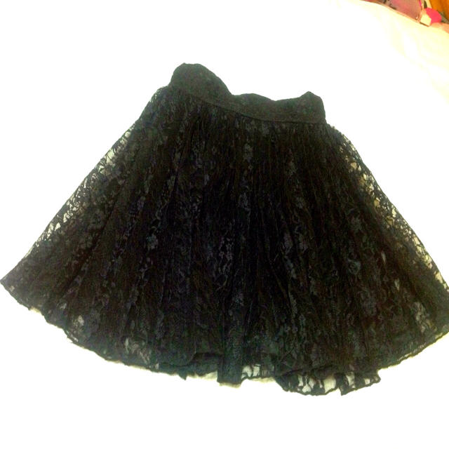 INGNI(イング)のINGNI♡総レーススカート Black レディースのスカート(ミニスカート)の商品写真