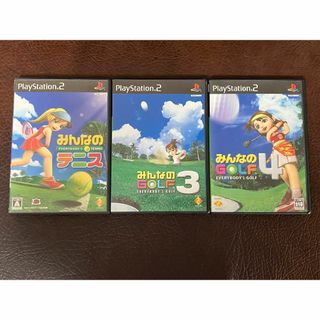 ソニー(SONY)の★ 動作品 PS2 ★ みんなのテニス + みんなのGOLF 3 + 4(家庭用ゲームソフト)