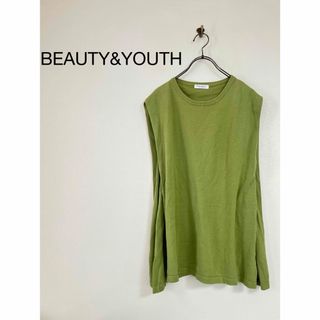ビューティアンドユースユナイテッドアローズ(BEAUTY&YOUTH UNITED ARROWS)のビューティー＆ユース／コットンタックショルダーノースリーブニット(カットソー(半袖/袖なし))