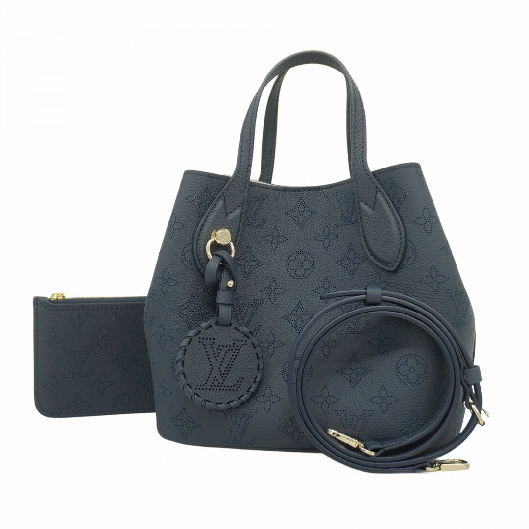 LOUIS VUITTON - 【5ec3892-e】ルイヴィトン ハンドバッグ マヒナ ブロッサムPM M14317 ネイビー【中古】レディース