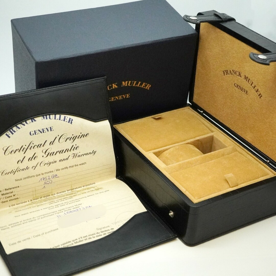 FRANCK MULLER(フランクミュラー)の★最終価格★SALE【5wwe0068】フランクミュラー トノーカーべックス 1752QZ 黒文字盤【中古】腕時計 レディース レディースのファッション小物(腕時計)の商品写真