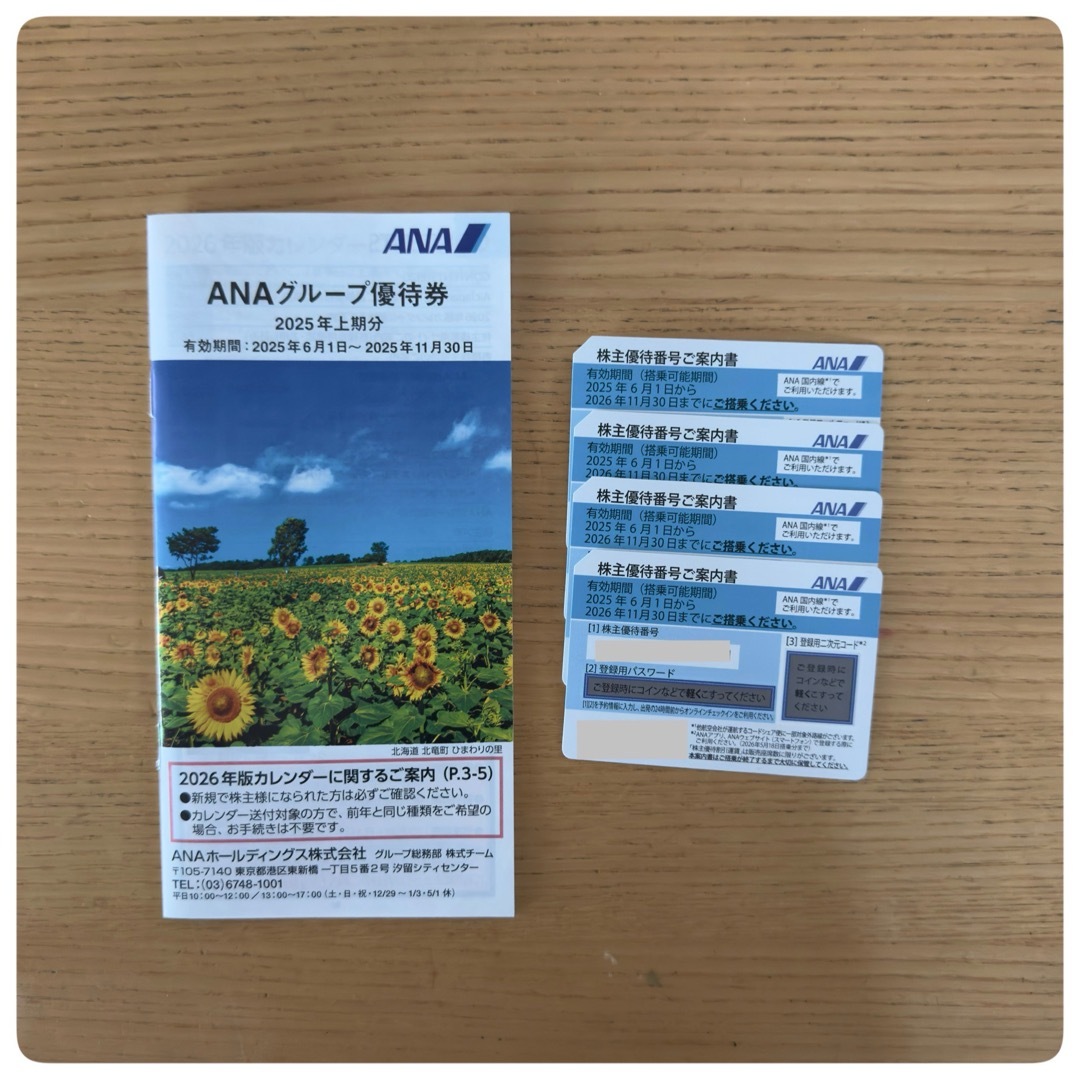 ANA(全日本空輸)(エーエヌエー(ゼンニッポンクウユ))のANA株式優待券 チケットの乗車券/交通券(その他)の商品写真