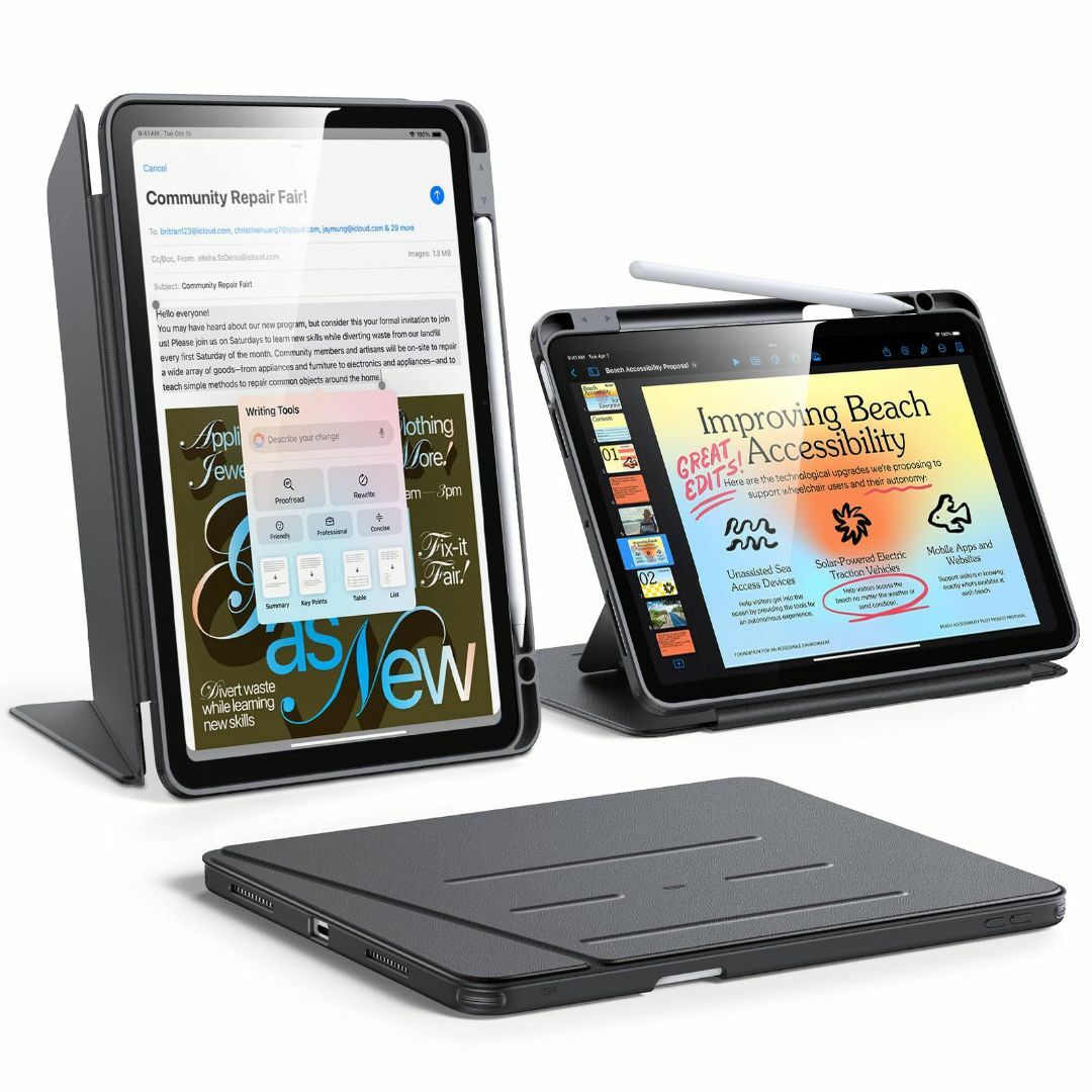 【在庫セール】ESR iPad Air 11インチ ケース(M3/M2、2025 スマホ/家電/カメラのPC/タブレット(タブレット)の商品写真