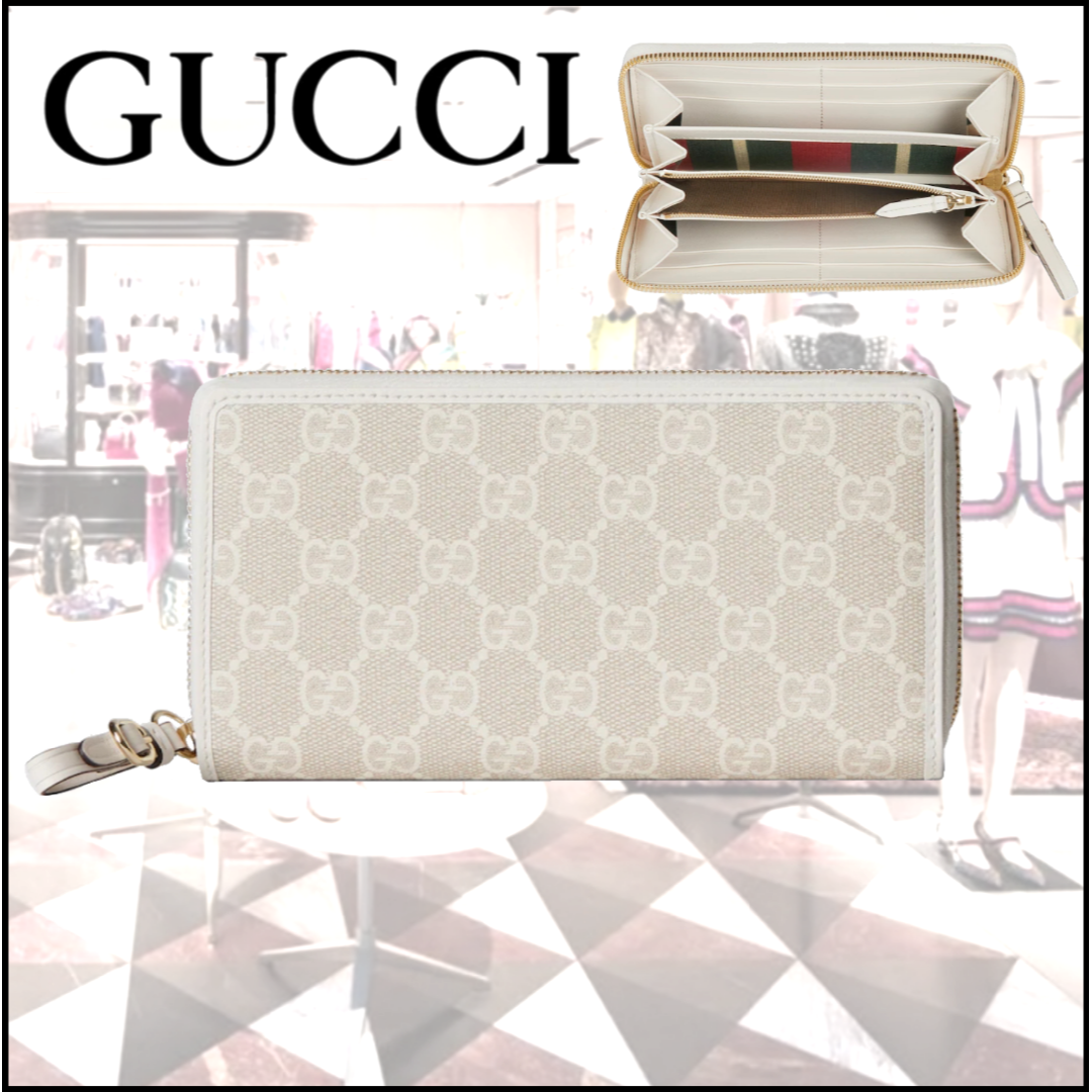 GUCCI - GUCCI グッチ GGエンブレム ジップ アラウンド ウォレット 長財布