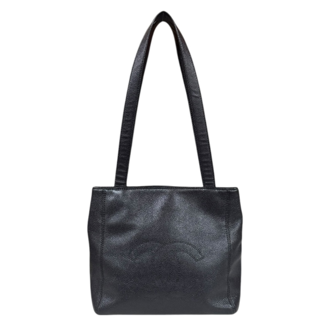 CHANEL - シャネル ココマーク ショルダーバッグ レザー ブラック レディース CHANEL  中古