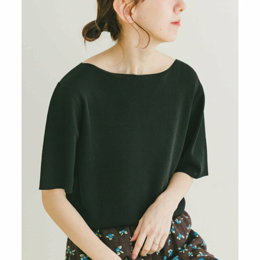 URBAN RESEARCH ITEMS(アーバンリサーチアイテムズ)の【BLK】【FREE】ソウバリボートネックニット レディースのトップス(ニット/セーター)の商品写真