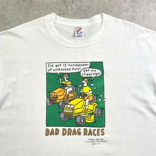 90年代 USA製 SHOEBOX GREETINGS アートプリントTシャツメンズXL(Tシャツ/カットソー(半袖/袖なし))