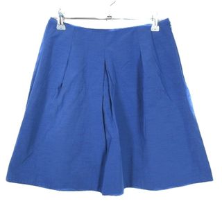 IENA - イエナ フレアスカート ミニ タック サイドファスナー ナイロン 無地 36 青