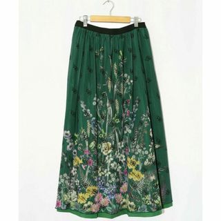 イズスカラー(iS ScoLar)のイズスカラー542263：花蝶柄チュールリバーシブルスカート(ロングスカート)