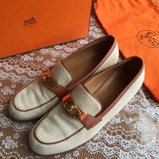 エルメス(Hermes)の美品 レア ☆ エルメス ☆ ケリー  ローファー 24.5(ローファー/革靴)