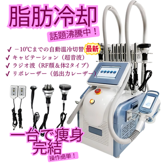 【業務用】脂肪冷却痩身マシン45℃～ −5℃対応オートメイション！二十顎OK(ボディケア/エステ)