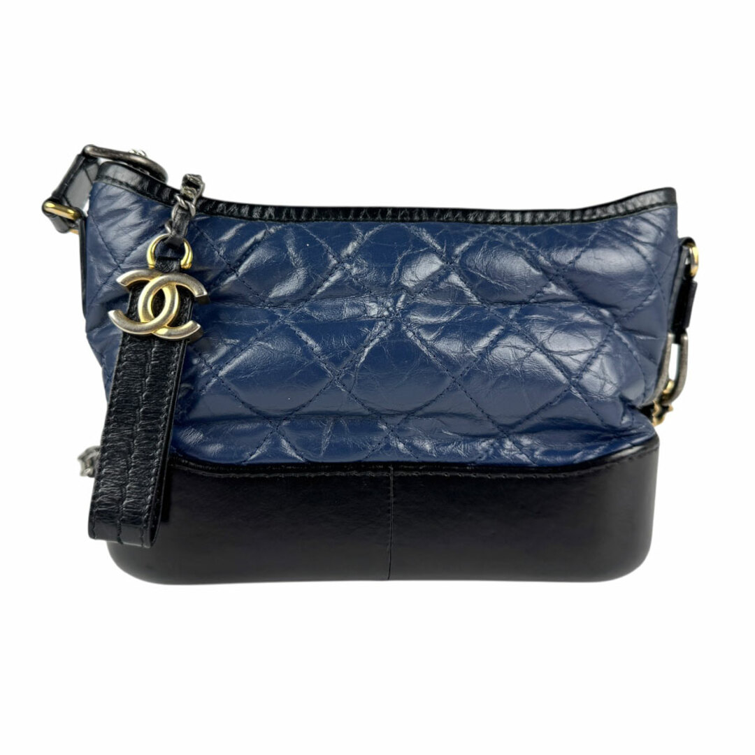 CHANEL(シャネル)のシャネル CHANEL ショルダーバッグ ガブリエル ドゥ シャネル レザー ネイビー×ブラック ゴールド×シルバー レディース 送料無料【中古】 z4996 レディースのバッグ(ショルダーバッグ)の商品写真