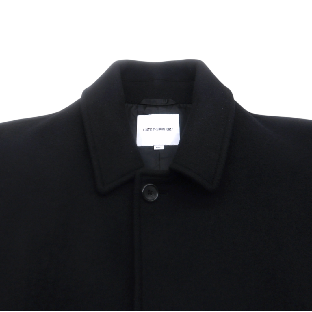【美品】COOTIE PRODUCTIONS ブラック ウールコート SMALL COOTIE / Wool Mossa Chester Coat (Short)