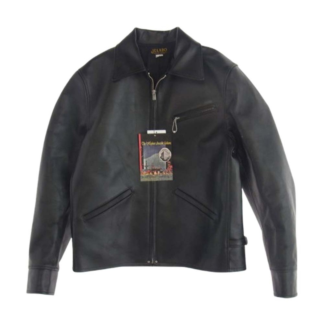 JELADO ジェラード AG72417 BASIC COLLECTION 24/7 Leather Sports Jacket horseleather 茶芯 ホースハイド レザー スポーツ ジャケット ブラック系 M【新古品】【未使用】【中古】