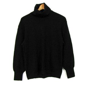 サンローラン(SAINT LAURENT)のイヴサンローラン セーター トップス 長袖 タートルネック ニット メンズ Mサイズ ブラック YVES SAINT LAURENT(ニット/セーター)