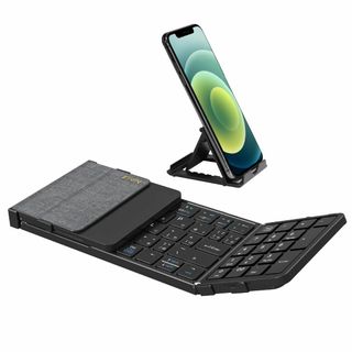 ☆キーボード ワイヤレステンキー付き 折り畳み式 静音 超薄型(PC周辺機器)