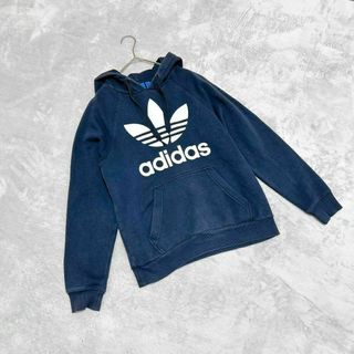 アディダス(adidas)の【adidas】(S) 裏起毛 前ポケット ワンポイント フードパーカー(パーカー)