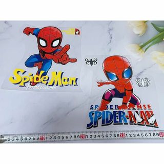 Q157. 【2枚セット】アイロン転写シート スパイダーマンク②(各種パーツ)