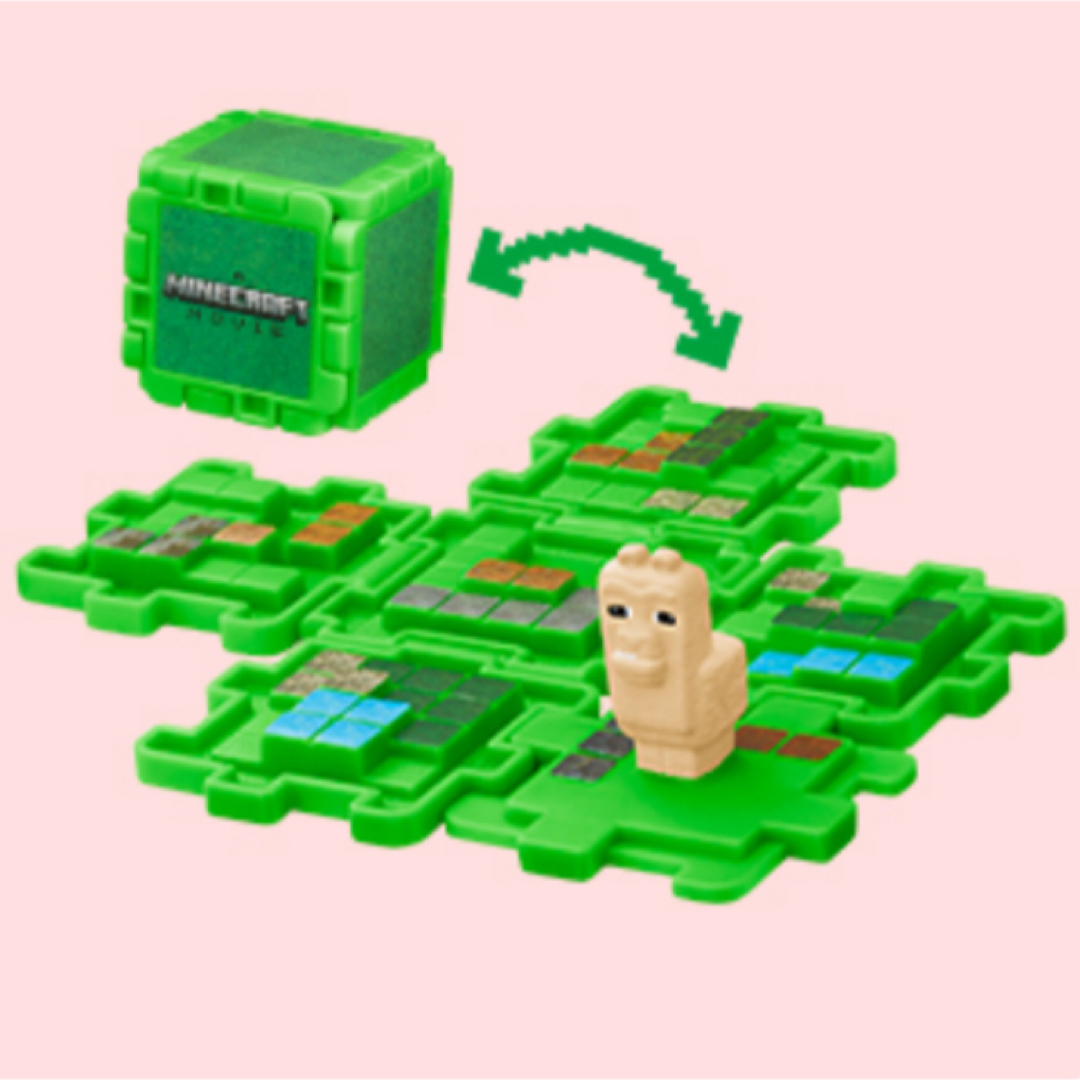 ハッピーセットマイクラ草ブロックとラマ エンタメ/ホビーのおもちゃ/ぬいぐるみ(キャラクターグッズ)の商品写真