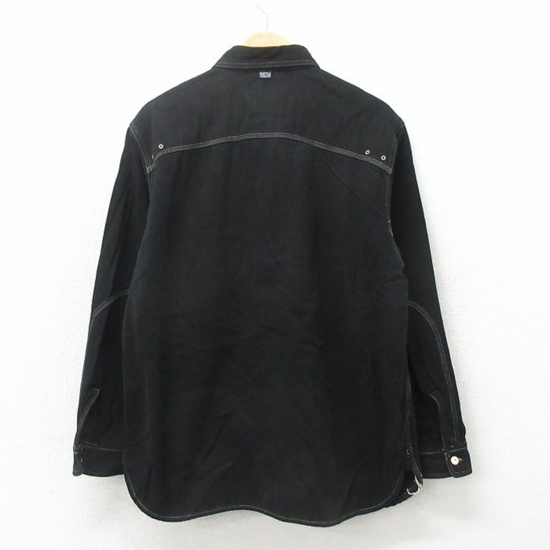 NAUTICA(ノーティカ)のL★古着 ノーティカ NAUTICA 長袖 ブランド シャツ メンズ コットン 黒 ブラック 25may20 中古 トップス メンズのトップス(シャツ)の商品写真