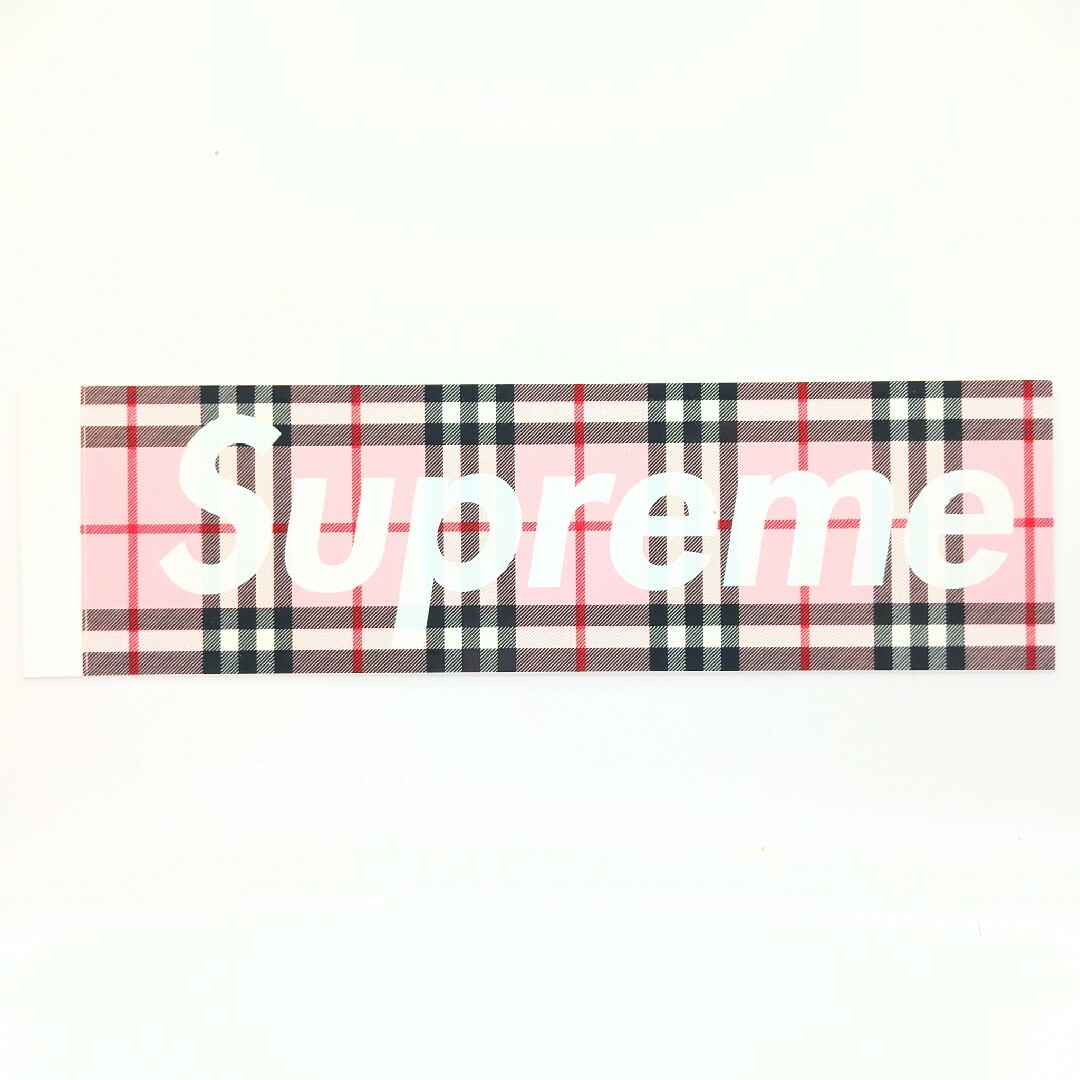 Supreme(シュプリーム)のSUPREME PINK BURBERRY BOX LOGO STICKER メンズのファッション小物(その他)の商品写真