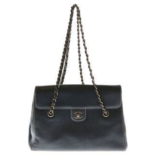 シャネル(CHANEL)のCHANEL シャネル ココマーク ターンロック キャビアスキン チェーントートバッグ ブラック(トートバッグ)