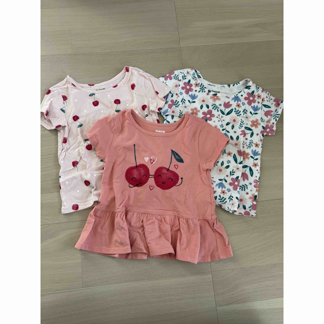 Tシャツ 100㎝ 3枚セット キッズ/ベビー/マタニティのキッズ服女の子用(90cm~)(Tシャツ/カットソー)の商品写真
