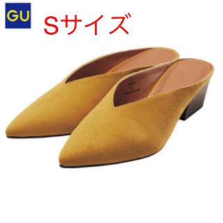 ジーユー(GU)の期間限定お値下げ！！【新品】【タグあり】GU vカットミュール イエロー S(ミュール)