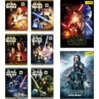 【中古】DVD▼スター・ウォーズ(8枚セット)エピソード 1 ファントム・メナス、2 クローンの攻撃、3 シスの復讐、4 新たなる希望、5 帝国の逆襲、6 ジェダイの帰還、フォースの覚醒、ローグ・ワン▽レンタル落ち 全8巻