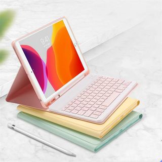 iPad Mini5 mini4 キーボード ケース キャンディー色 ペンホルダ(タブレット)