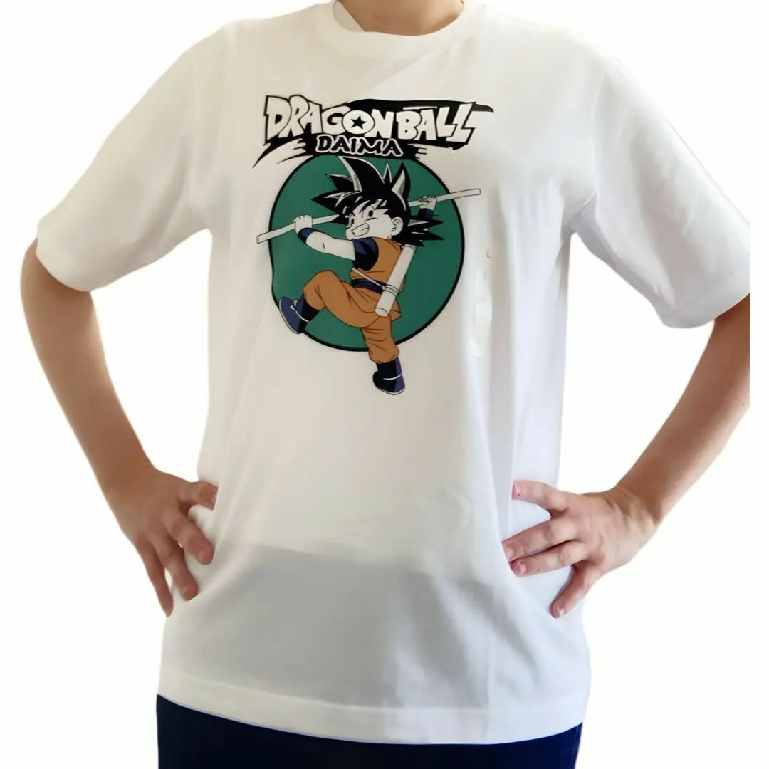 GU(ジーユー)の新品✨ドラゴンボールDAIMA Tシャツ Lサイズ 孫悟空 ホワイト メンズのトップス(Tシャツ/カットソー(半袖/袖なし))の商品写真