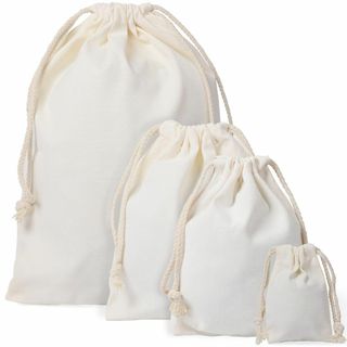 ラッピング 袋 小 巾着 小袋 巾着袋 無地 帆布 (4size 四枚セット)(ラッピング/包装)