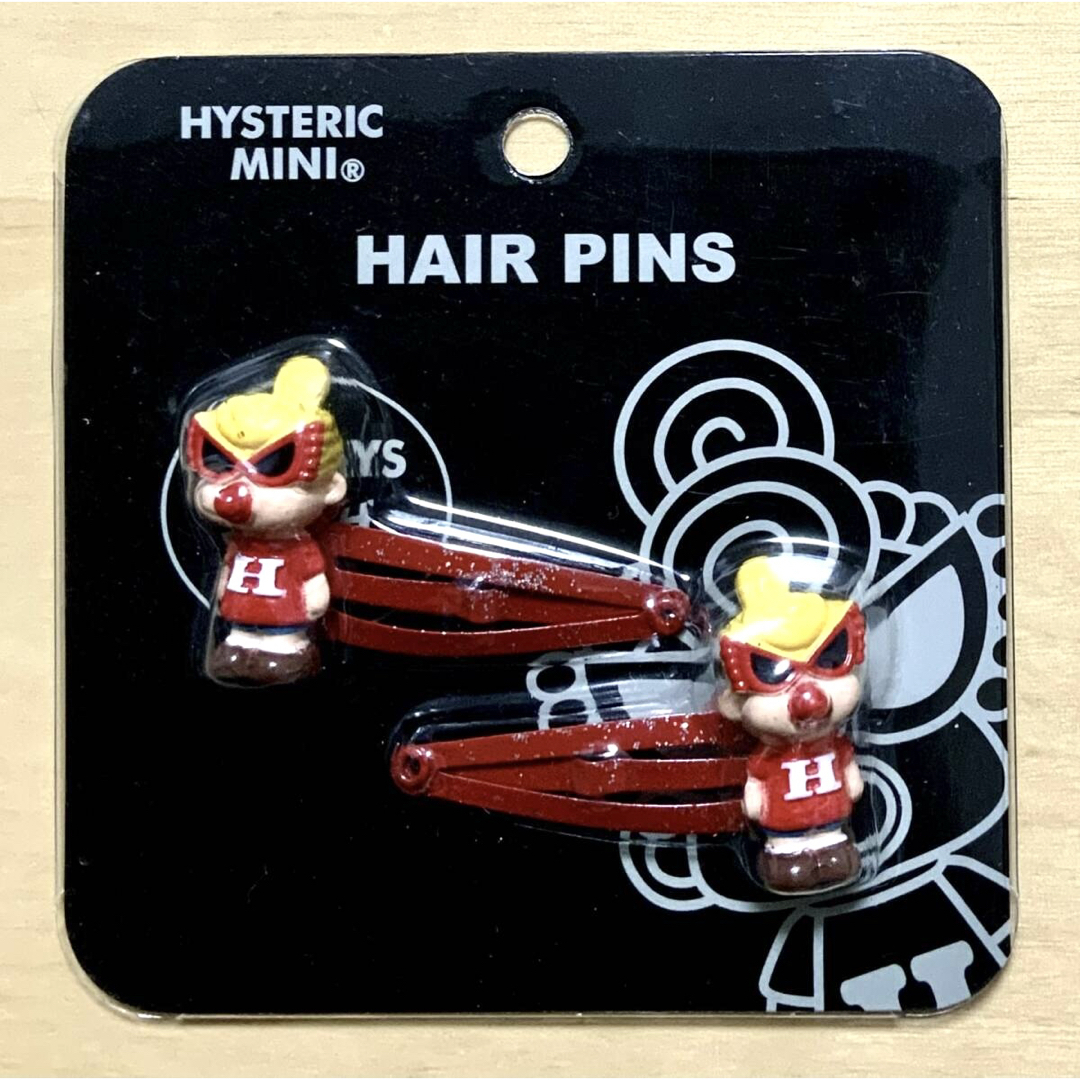HYSTERIC MINI(ヒステリックミニ)のヒスミニ☆正規品☆新品☆ヘアピン☆2個セット☆赤ラメ☆ピン留め☆ヘアアクセサリー キッズ/ベビー/マタニティのこども用ファッション小物(その他)の商品写真