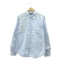 COMME des GARCONS HOMME / コムデギャルソンオム | 2007AW | ストライプ パッチ レギュラーカラー シャツ | M | ホワイト/ブルー | メンズ