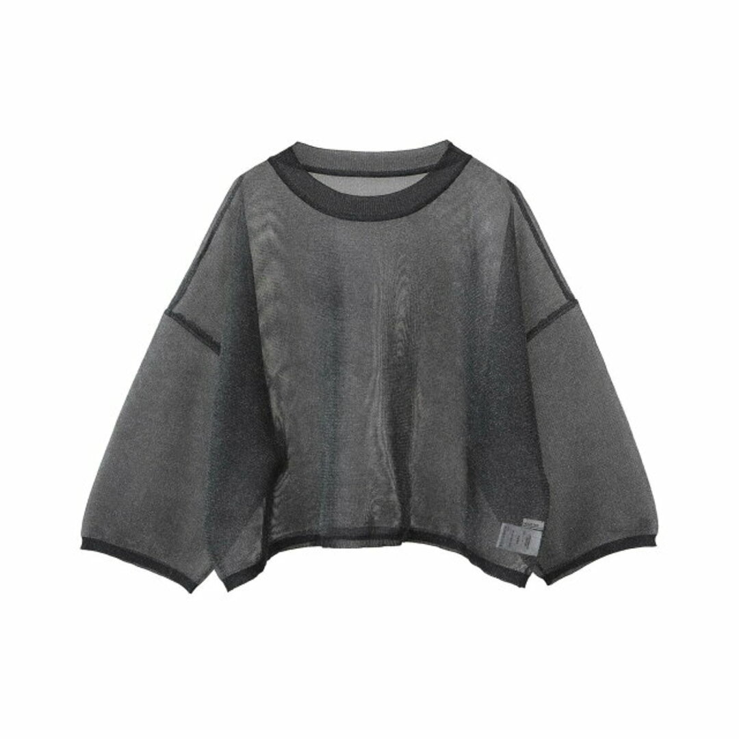 green parks(グリーンパークス)の【ブラック】・ELENCARE DUE ラメシアーニットプルオーバー レディースのトップス(ニット/セーター)の商品写真