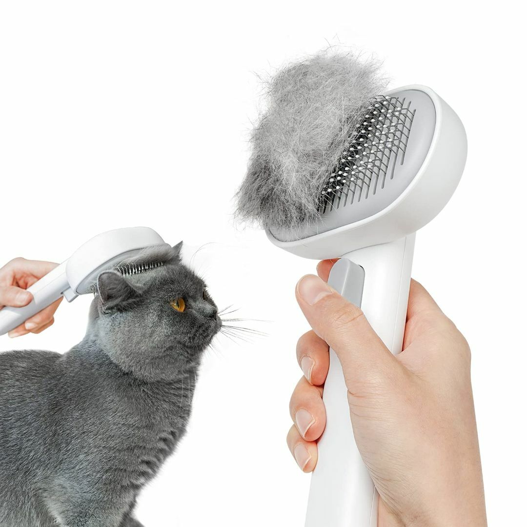 アウムカ (Aumuca) ペット用ブラシ「ワンプッシュ式」猫ブラシ 犬用ブラシ その他のペット用品(猫)の商品写真